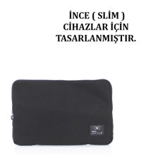 Case Club 13 inç Kumaş Su Geçirmez Kılıf Laptop Çantası Siyah