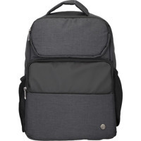 Plm Octagon 15.6 inç Keten Kumaş Su Geçirmez Sırt Laptop Çantası Siyah