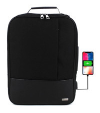 Dias avm 17 inç Kumaş Su Geçirmez El-Omuz Laptop Çantası Siyah