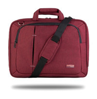 Classone Ul165 15.6 inç Kumaş Su Geçirmez El-Omuz Laptop Çantası Bordo