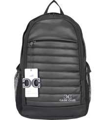 Case Club Basic 15.6 inç Kumaş Su Geçirmez Sırt Laptop Çantası Gri-Siyah