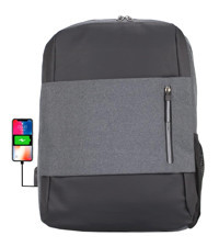 Case Club 15.6 inç Kumaş Su Geçirmez Sırt Laptop Çantası Antrasit