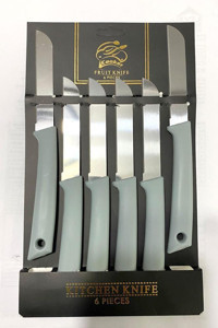 Cooker CKR-2959 Saplı Paslanmaz Çelik Gövdeli 6 Parça Meyve Bıçağı Seti