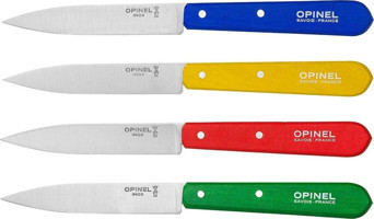 Opinel OP-001233 Les Essentials Ahşap Saplı Paslanmaz Çelik Gövdeli 4 Parça Soyma Bıçağı Seti