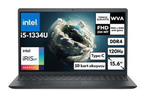 Dell Inspiron 3530 I35303407U BT14 Dahili Iris Xe Graphics Eligible Intel Core i5 1334U 64 GB Ram 512 GB SSD 15.6 inç Full HD Freedos Laptop