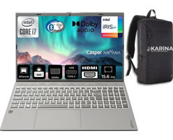 Casper Nirvana C550.1255-BV00X-01 Dahili Iris Xe Graphics Eligible Intel Core i7 1255U 64 GB Ram 500 GB SSD 15.6 inç Full HD Freedos Laptop