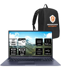 Asus Vivobook 15 X1502ZA EJ1069 Dahili Iris Xe Graphics Eligible Intel Core i5 1235U 8 GB Ram 2 TB SSD 15.6 inç Full HD Freedos Laptop + PER4 Çanta