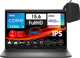 Dell Latitude 3550 WN012L54501438 Dahili Iris Xe Graphics Eligible Intel Core i5 1335U 48 GB Ram 1 TB SSD 15.6 inç Full HD Windows 11 Pro Laptop