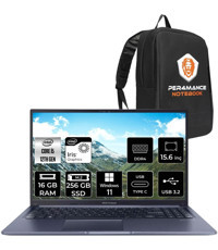 Asus Vivobook 15 X1502ZA EJ1069 Dahili Iris Xe Graphics Eligible Intel Core i5 1235U 16 GB Ram 256 GB SSD 15.6 inç Full HD Windows 11 Pro Laptop + PER4 Çanta