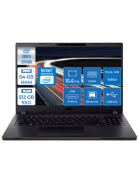 Acer Travelmate P2 TMP215 F07 Dahili Intel UHD Graphics Intel Core i5 1235U 64 GB Ram 512 GB SSD 15.6 inç Full HD Freedos Laptop