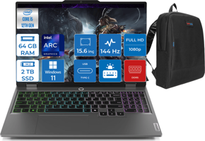 Lenovo LOQ 15IAX9I 883FQ000UTRWP30 Dahili Intel ARC Graphics Intel Core i5 12450HX 64 GB Ram 2 TB SSD 15.6 inç Full HD Windows 11 Pro Laptop