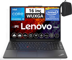 Lenovo ThinkPad E16 Gen1 TP21JN00JUTX17 Dahili UHD Graphics Intel Core i5 13420H 8 GB Ram 256 GB SSD 16 inç Full HD Windows 11 Pro Laptop