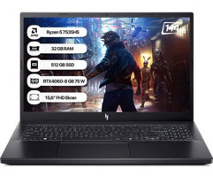 Acer Nitro V 15 ANV15 Harici GeForce RTX 4060 AMD Ryzen 5 7535HS 32 GB Ram 512 GB SSD 15.6 inç Full HD Freedos Gaming Laptop