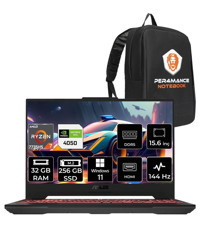 Asus TUF Gaming A15 LP051 Harici GeForce RTX 4050 AMD Ryzen 7 7735HS 32 GB Ram 256 GB SSD 15.6 inç Full HD Windows 11 Home Gaming Laptop + PER4 Çanta