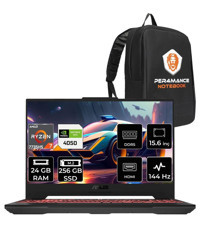 Asus TUF Gaming A15 LP052 Harici GeForce RTX 4050 AMD Ryzen 7 7735HS 24 GB Ram 256 GB SSD 15.6 inç Full HD Freedos Gaming Laptop + PER4 Çanta