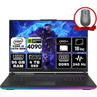 Asus ROG Strix Scar 18 G834JYR-N6100-A96 Harici GeForce RTX 4090 Intel Core i9 14900HX 96 GB Ram 4 TB SSD 18 inç QHD+ Windows 11 Pro Gaming Laptop + Anzar Mouse