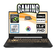 Asus TUF Gaming F15 FX507ZC4-HN205A6 Harici GeForce RTX 3050 Intel Core i5 12500H 32 GB Ram 512 GB SSD 15.6 inç Full HD Freedos Gaming Laptop