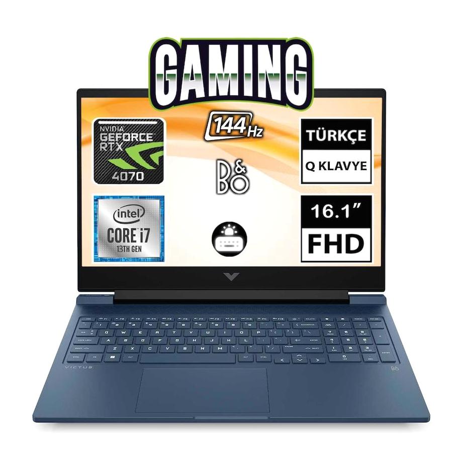 Hp Victus 16 R0007NT 7P6B3EA04 Harici GeForce RTX 4070 Intel Core i7 13700H 32 GB Ram 2 TB SSD 16.1 inç Full HD Freedos Gaming Laptop