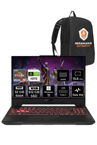 Asus TUF Gaming LP124 Harici GeForce RTX 4070 AMD Ryzen 9 8945H 32 GB Ram 512 GB SSD 15.6 inç Full HD Windows 11 Pro Gaming Laptop + PER4 Çanta