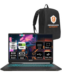 MSI Cyborg 15 A13VF-893XTR Harici GeForce RTX 4060 Intel Core i7 13620H 32 GB Ram 512 GB SSD 15.6 inç Full HD Freedos Gaming Laptop + PER4 Çanta