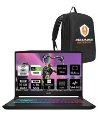 MSI Katana 15 B13VGK-2023XTR Harici GeForce RTX 4070 Intel Core i7 13620H 16 GB Ram 4 TB SSD 15.6 inç Full HD Windows 11 Home Gaming Laptop + PER4 Çanta