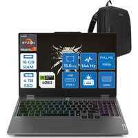 Lenovo LOQ L83DX0094TRF03 Harici GeForce RTX 4060 AMD Ryzen 7 8845HS 16 GB Ram 4 TB SSD 15.6 inç Full HD Freedos Gaming Laptop + Zetta Çanta