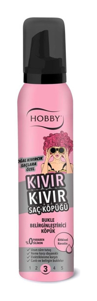 Hobby Kıvır Kıvır Kıvırcık Saçlar İçin Şekillendirici Hacim Veren Saç Köpüğü 150 ml
