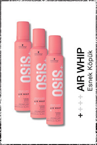 Schwarzkopf Osis Air Whip Normal Saçlar İçin Şekillendirici Hacim Veren Saç Köpüğü 3x200 ml