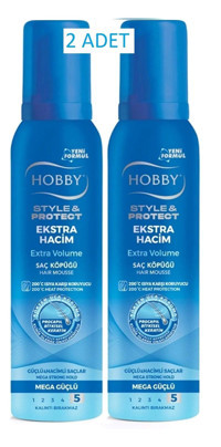 Hobby Style&Protect Normal Saçlar İçin Şekillendirici Hacim Veren Saç Köpüğü 2x150 ml