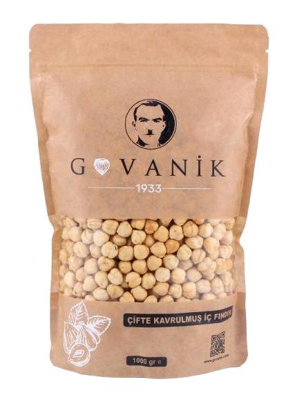 Govanik Çifte Kavrulmuş Tuzsuz Tane Fındık İçi 1 kg