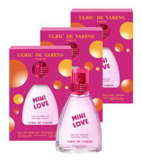 Ulric De Varens Mini Love EDP Çiçeksi-Meyveli-Odunsu Kadın Parfüm 3x25 ml