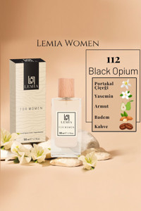 Lemia 112 Black Opium EDC Fresh-Misk-Portakal Kadın Parfüm 50 ml