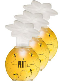 Avon Petit Attitude Bee EDT Amber-Çiçeksi-Odunsu Kadın Parfüm 3x30 ml