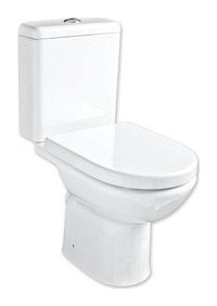 Güral Vit Compact 51 cm Seramik Kanallı Arkadan Çıkışlı Ayaklı Klozet Beyaz