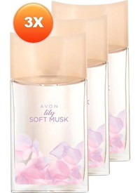 Avon Lily Soft Musk EDT Çiçeksi-Odunsu-Oryantal Kadın Parfüm 3x50 ml