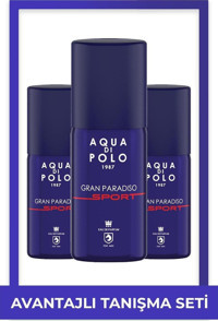 Aqua Di Polo 1987 Gran EDP Amber-Odunsu-Oryantal Erkek Parfüm 3x100 ml