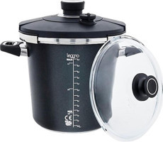 Leggno Black Blk2383pc6stn Clipso Kapak - Normal Kapak İndüksiyon 5.5 lt Düdüklü Tencere Siyah