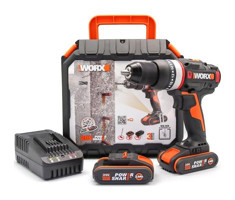 Worx WX-JCR 20 V 2 Ah Kömürsüz Darbeli Çift Akülü Vidalama Makinesi