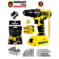 Germany Style GRM99823 24 V 2 Ah Darbeli Çift Akülü Vidalama Makinesi