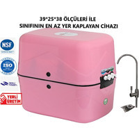 Ecoboxx Metal Tanklı 5 Aşamalı 8 lt Kapalı Kasa Pompasız Tezgah Altı Su Arıtma Cihazı