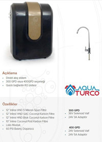 Aqua Bella Icon Plus 8 Aşamalı Kapalı Kasa Pompalı Tezgah Altı Su Arıtma Cihazı