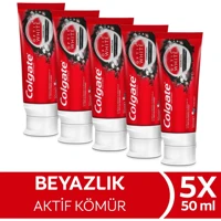 Colgate Optic White Aktif Kömür Florürlü Diş Macunu 5x50 ml