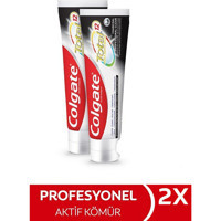 Colgate Total Profesyonel Kömürlü Florürlü Diş Macunu 2x50 ml