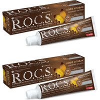 Rocs Kahve Tütün Lekelere Karşı Florürlü Diş Macunu 2x60 ml