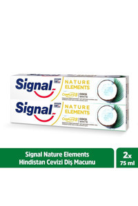 Signal Nature Elements Hindistan Ceviz Özü Naneli Florürlü Diş Macunu 2x75 ml