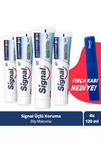 Signal Üçlü Koruma Naneli Florürlü Diş Macunu 4x120 ml