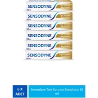 Sensodyne Tam Koruma Beyazlatıcı Naneli Florürlü Diş Macunu 6x50 ml