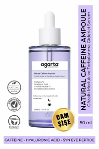 Agarta Natural Caffeine Ampoule Peptitli Aydınlatıcı Kırışıklık Karşıtı Göz Altı Torba Karşıtı Göz Altı Serumu 50 ml