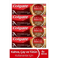 Colgate Optic White Kömürlü Organik Florürlü Diş Macunu 4x50 ml