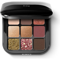 Kiko New Glamour Multi Finish Palette 03 Burgundy Notes Toz Işıltılı - Mat Palet Göz Farı
